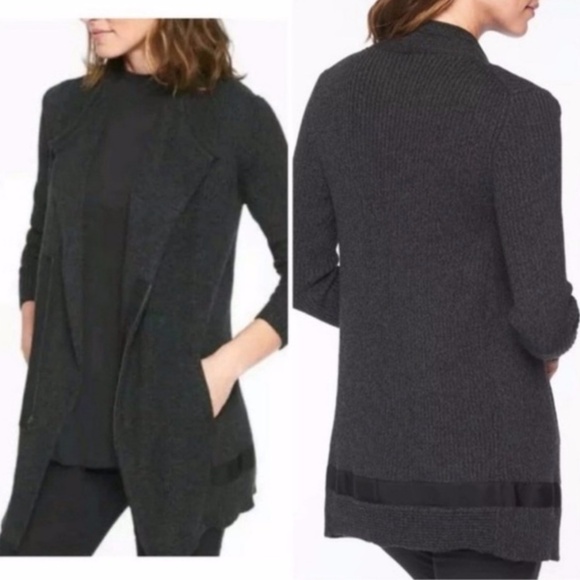 Athleta Style #352993 Sentinel Sweater Moto Wrap Jacket Small - Picture 2 of 13